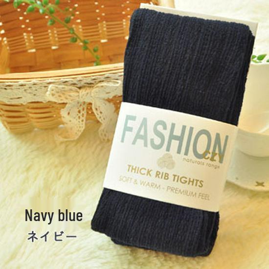 Collant in Maglia 100% Cotone Ispessito Autunno & Inverno con Righe Verticali - Stile Giapponese & Coreano