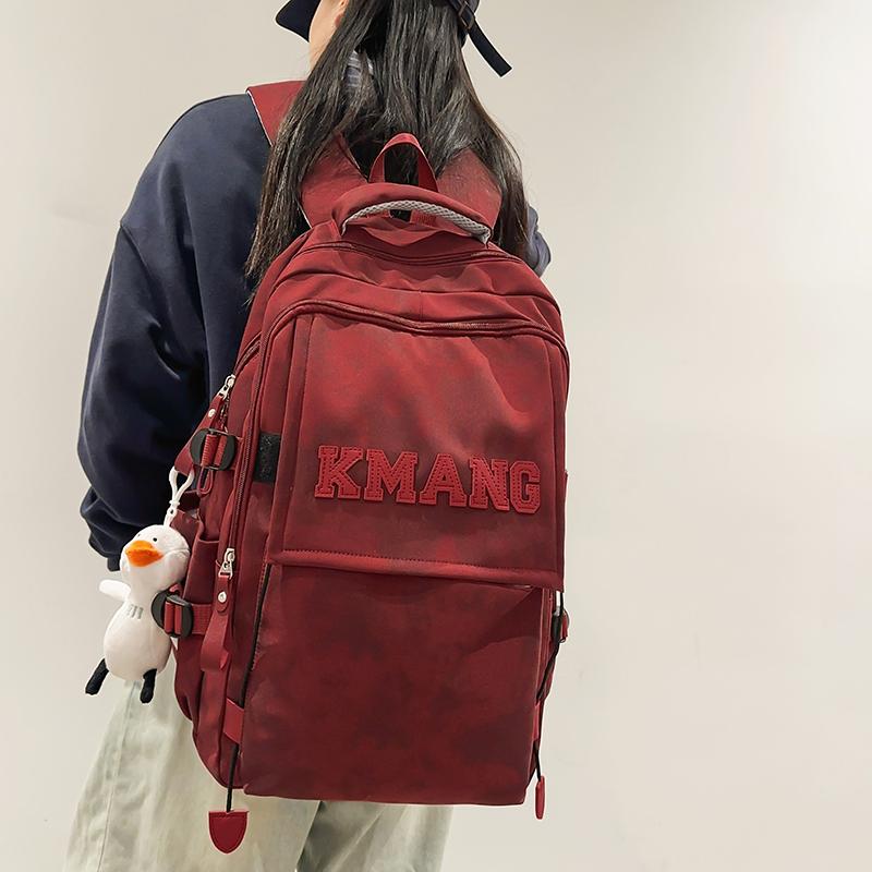 Middle School Student Schoolbag Men's Letter Backpack Women's Large Capacity Backpack