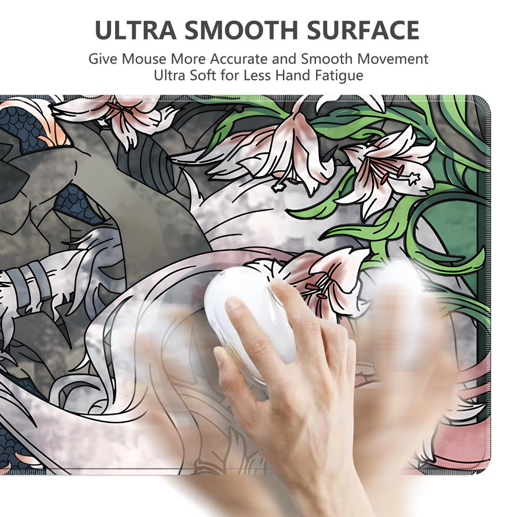 Anime Zekrom Mouse Pad XXL Large Gaming Desk Mat AntiSlip Rubber Mousepad Lock Edge Office Laptop Keyboard Mat 90x40cm
