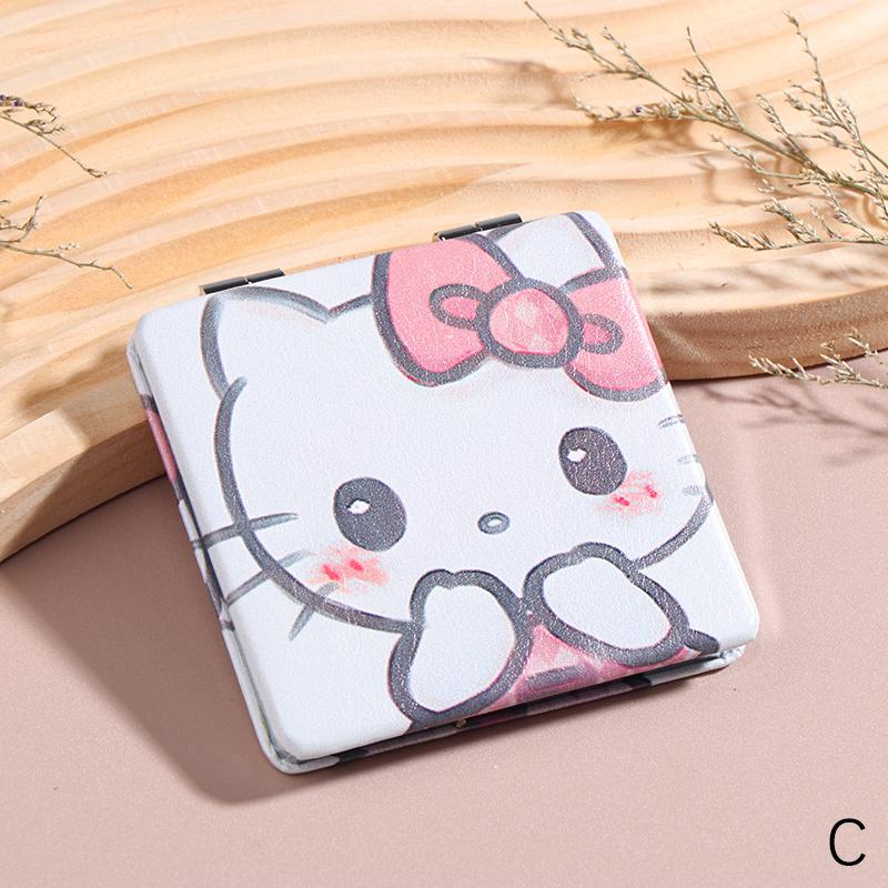 

Милое мультяшное мини-зеркало для макияжа, портативное милое кошачье двустороннее складное зеркало для макияжа для женщин, девушек, подарок, зеркало для макияжа