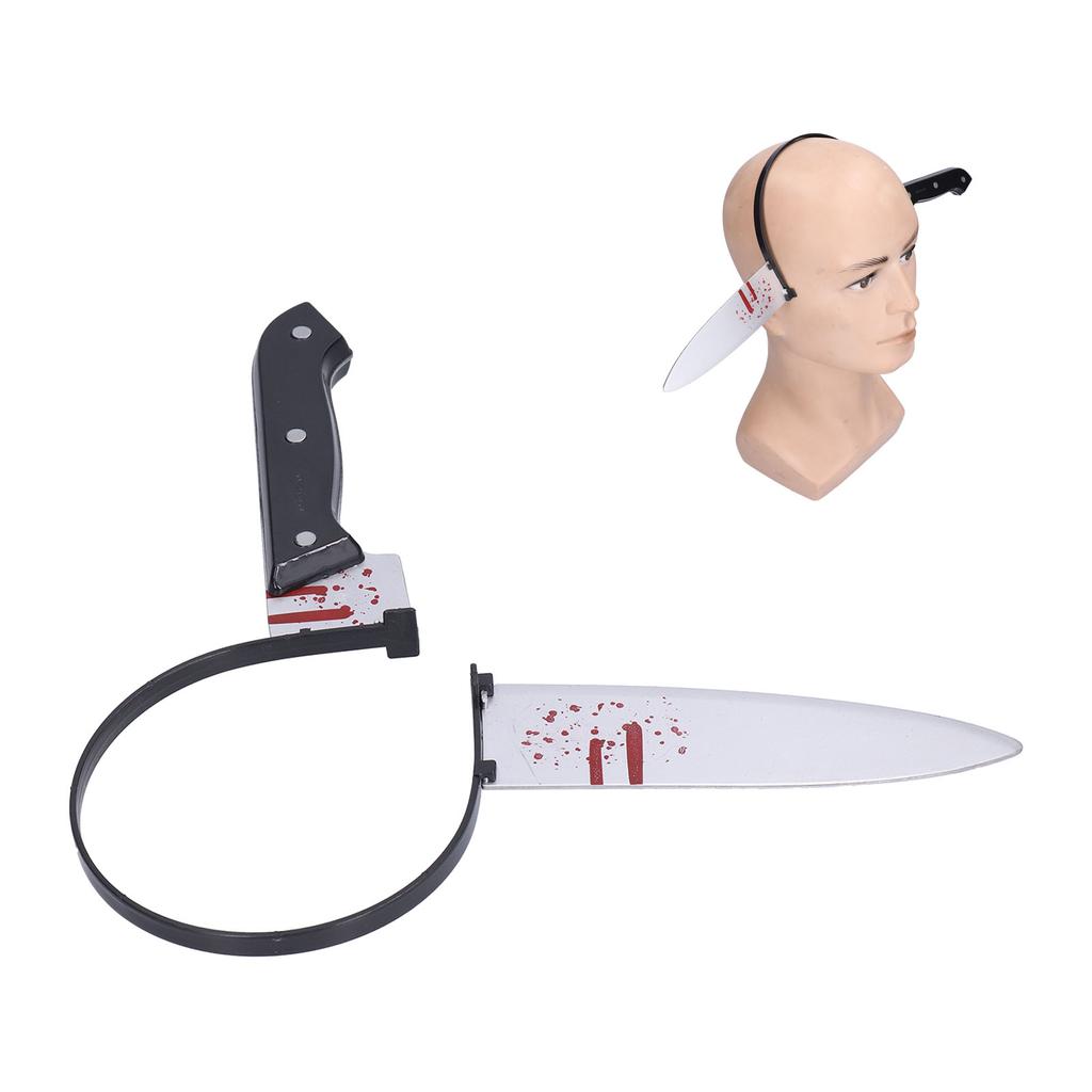 Halloween Bloody Headband Horrible Lifelike Mischief Durable Safe Practical Costume Scary Weapon for Party