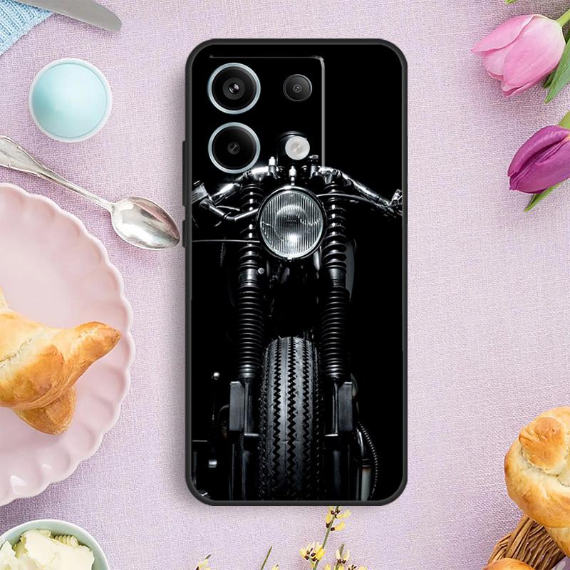 Motor Engine Motorcycle Case For Xiaomi Redmi Note 15 Pro Plus 10 11 12 13 14 Pro Cover For Redmi 14C 15C 12C 10C 13C