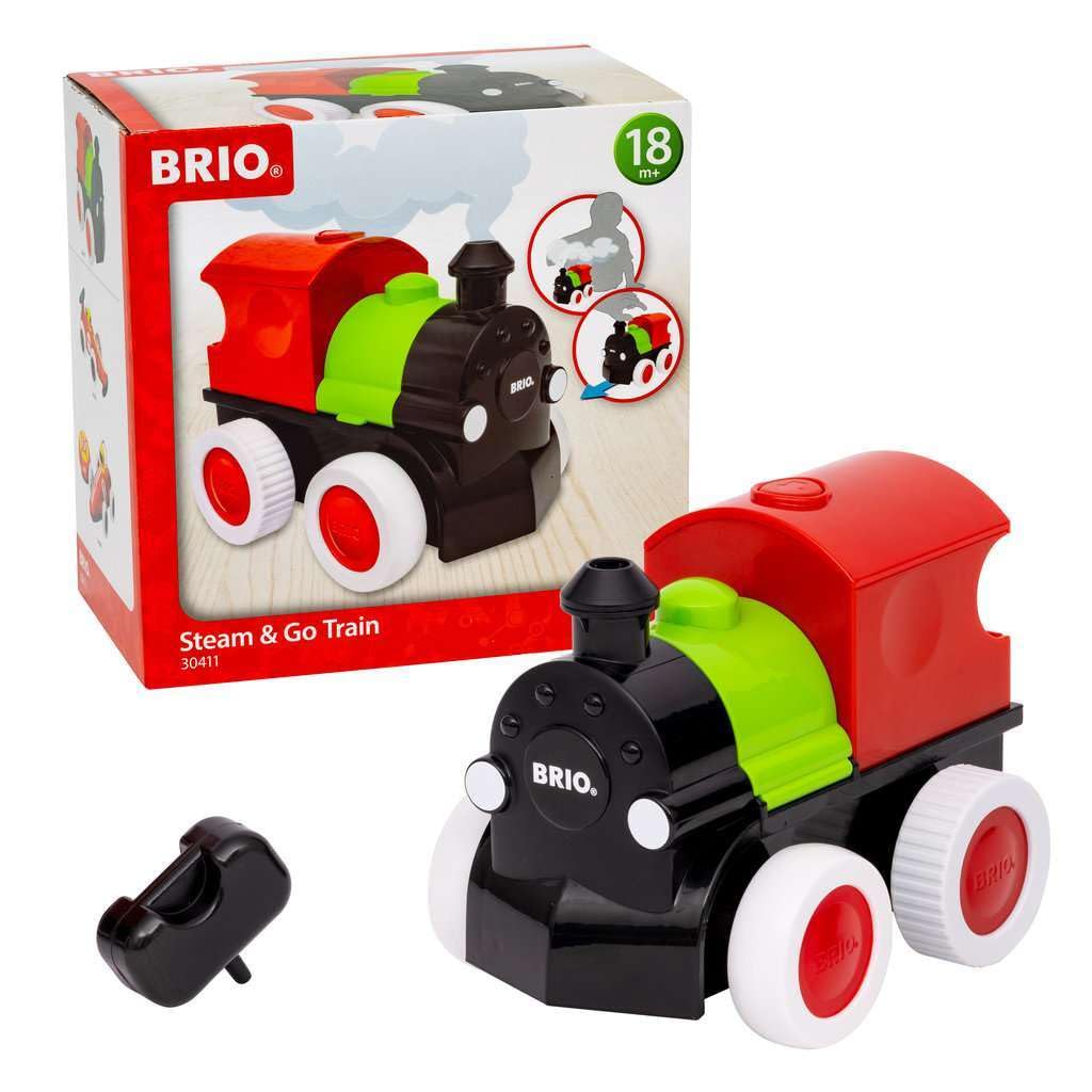 

BRIO Steam & Go Train 30411, Ages 18 Months and Up (Toy Train, Vehicle)