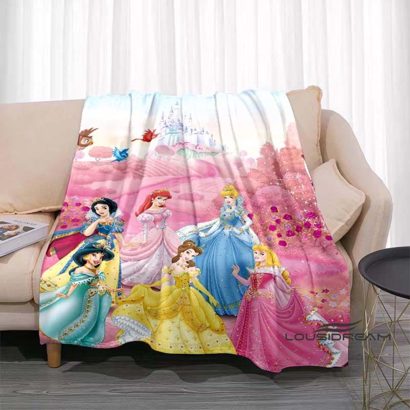 2026 Neue Disney Prinzessin Bedruckte Decke, Cartoon Flanell, Flauschige und Weiche Decke für Erwachsene und Kinder, Plüsch Sofa Bett, Auto