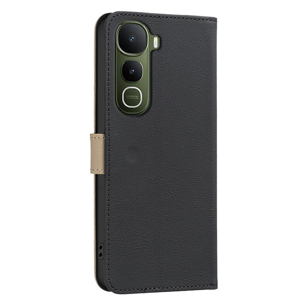 For vivo Y400 5G Leather Case BINFEN COLOR BF36 Floral Pattern Phone Cover RFID Blocking Wallet Stand