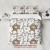 3pcs 100% Polyester Cute Bear Bedding Sets 3D Printed Cartton Animal Pattern Single Twin Queen King Size Duvet Cover Sets