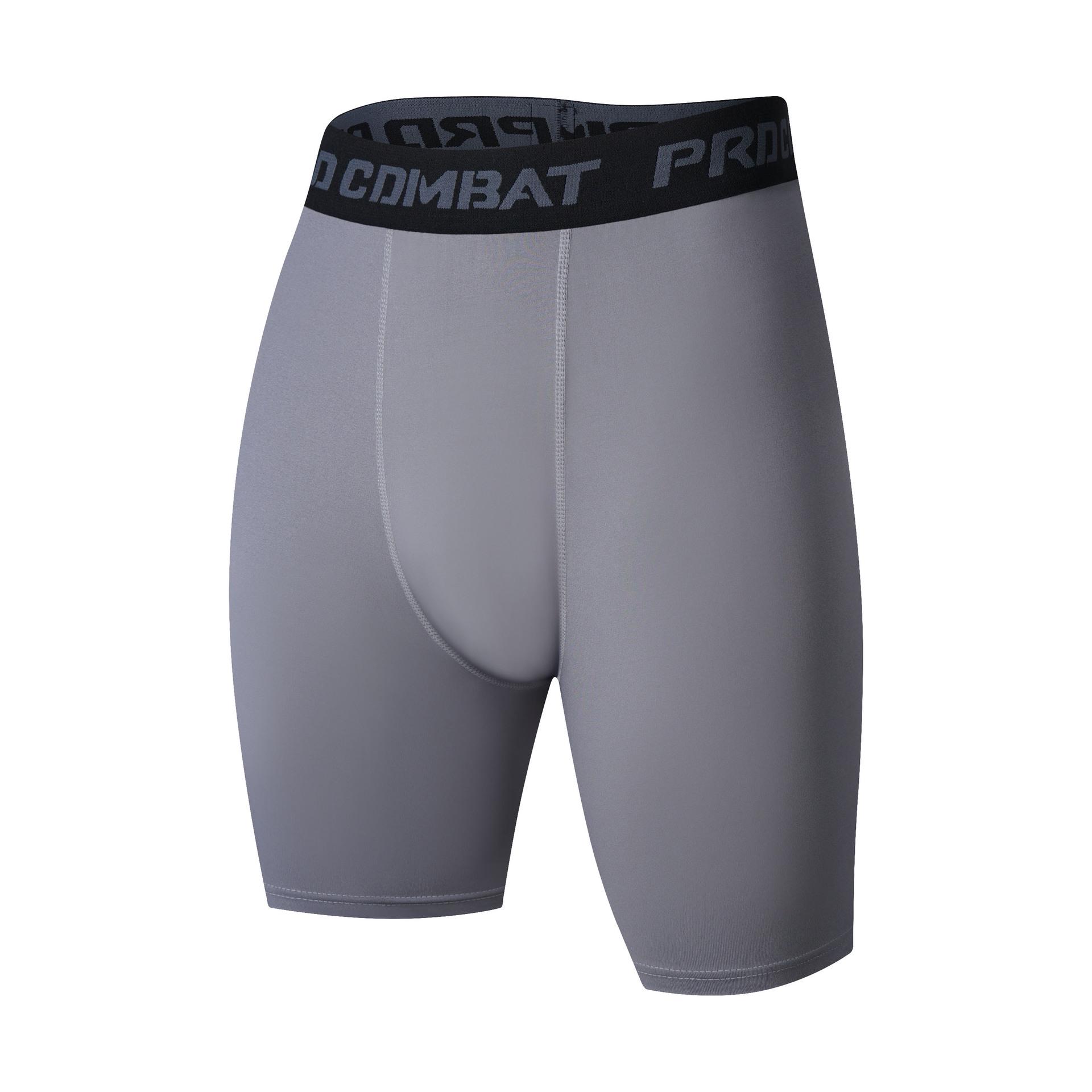 

Men s Quick-Dry Basketball Compression Shorts L серый