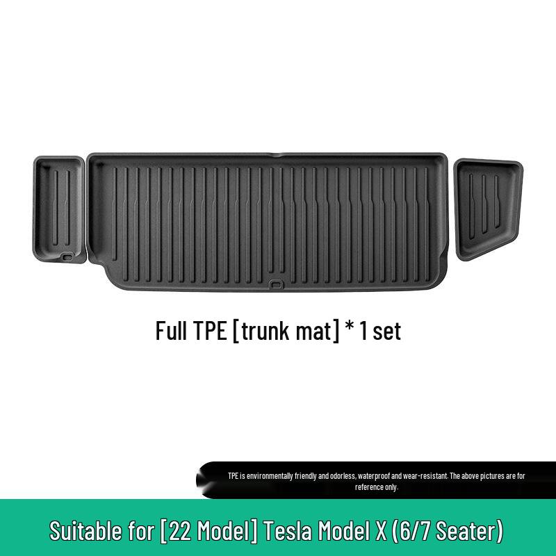 2022 Tesla Model X TPE Car Mats: Full Environmental Protection for Trunk and Backrest