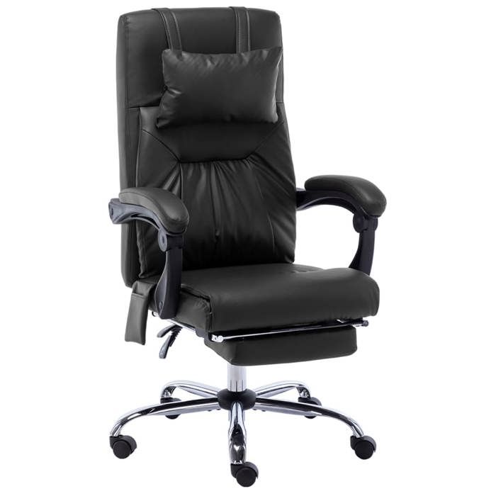VidaXL Chaise de Bureau de Massage Fauteuil d'Ordinateur Inclinable Siège Ergonomique Fauteuil de Bureau Hauteur Réglable 20296