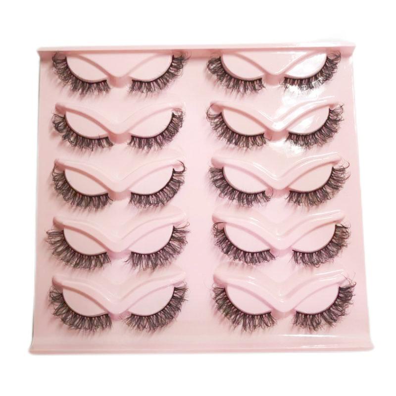 20D Hot Melt Cluster Lashes - Dense Three-Row Style, 10-Piece Curled High-Quality Segmented False Eyelashes