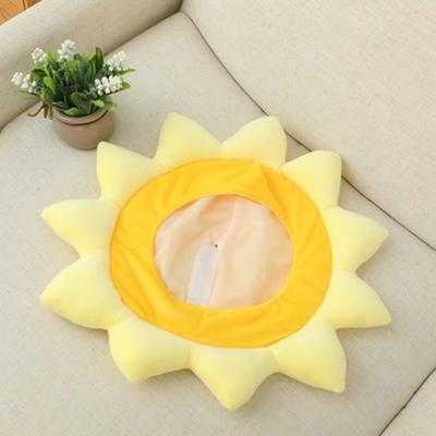 Funny Soft Sunflower Hat Sunflower Cartoon Yellow Earflap Cap Cosplay Costume
