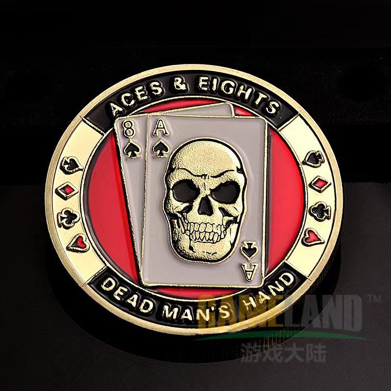Texas Hold'em, Kovové tlakové karty, Šťastné mince, Kódy domů s blindy, dealer, Plný tlak all-in, žetony, tlakové karty