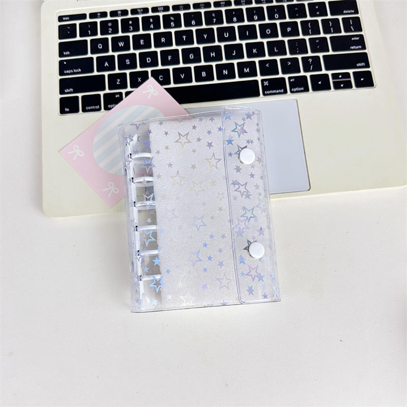 A7 Size Glitter Stationery Binder Notebook Shell Pocket Notepads DIY Postcards Collect Portable Hand Account Book Shell