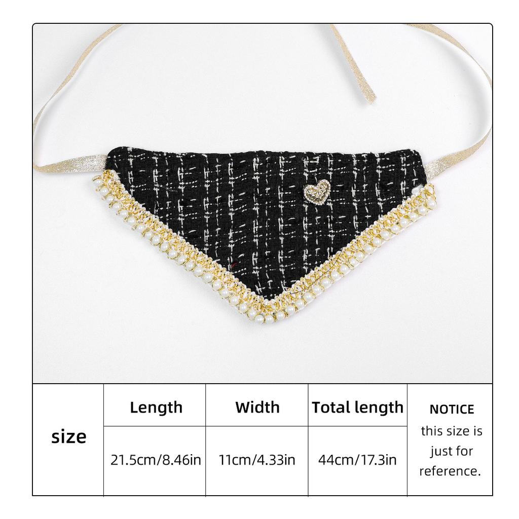 Luxury Tweed Cat Dress Bow Hair Clip + Pearl Necklace + Layer Tulle Skirt Outfit, Elegant Princess Pet Clothes for Dogs Cats