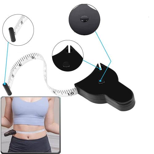 KEWAYO Body Measuring Tape, 60-inch/150cm, Circumference Measurement, Auto-Measure, Tester, Measuring Tool, One-Touch Ruler, Fits Black, Tailor for Me