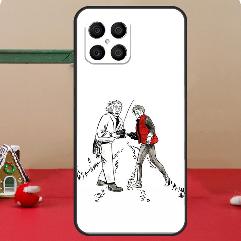 Retro Back To The Future For Huawei P30 P60 Pro P20 P40 P50 P Smart Z Nova 5T Honor 70 50 X8 X9a Magic 5 Lite Case
