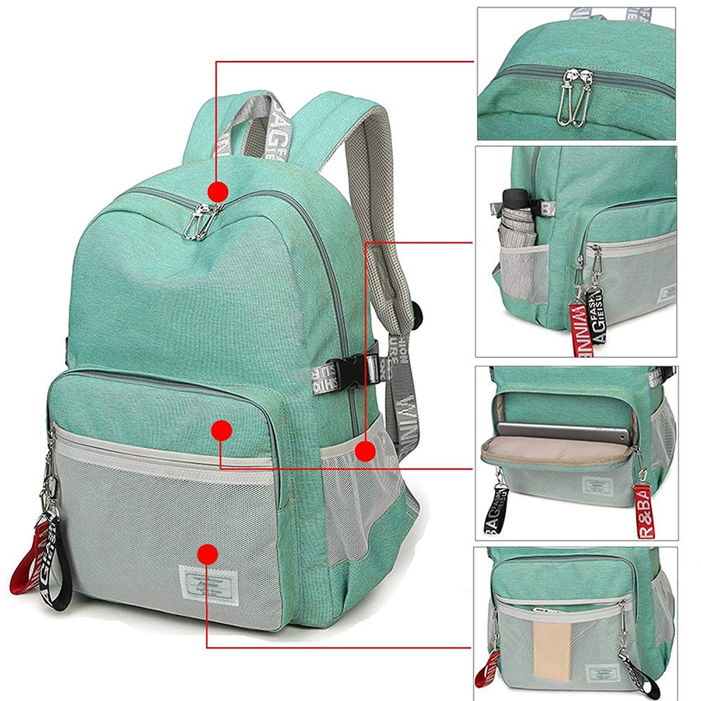 Mygreen Lightweight Backpack for Elementary School and Field Students, Travel, Trips, 18L, Water-Repellent (Blue)