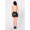Summer High Shine Soft Leather Stretch Backless Bodycon Dress Women Spaghetti Strap Midi Dress Sexy Party Wear Fashion Dress