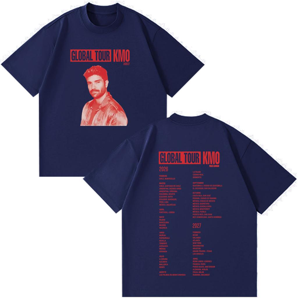 Singer Pablo Alborn Kmo Global Tour 2026 Print T Shirt Unisex Unisex Fashion Tshirts Shortsleeved Casual Hiphop Cotton Tshirts