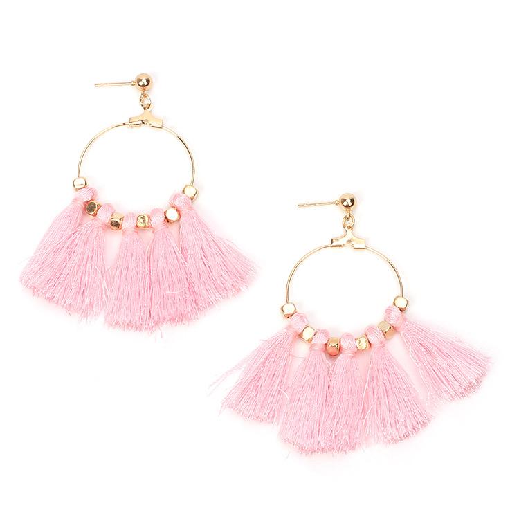European and American Exaggerated Jewelry, Fan-shaped Fringed Earrings, Retro Beard Earrings Wishearrings Big-name Unique