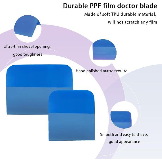 2 PCS PPF Squeegee, TPU Coating Anti-Scratch Window Tint Squeegee Water Remover Scraper, Soft Silicone Rubber Squeegee for Vinyl Wrap Protection