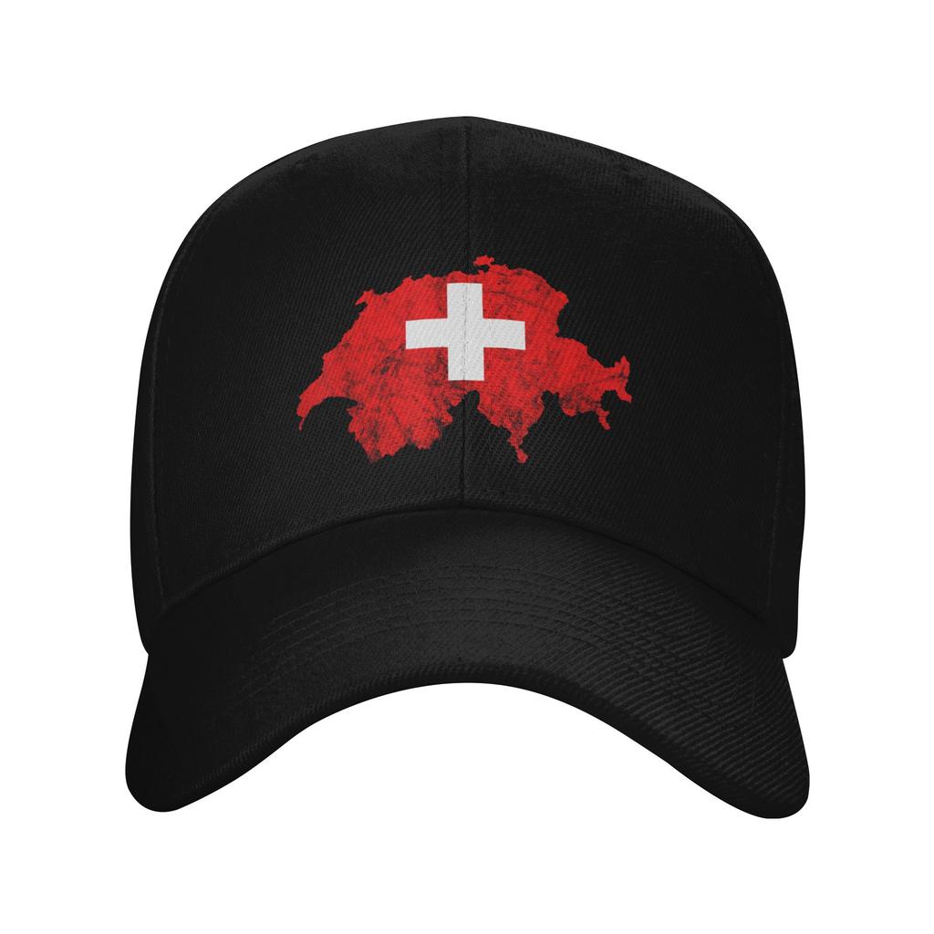 Gorra Unisex para Mujer Bandera de Suiza Retro Gorras de Béisbol Ajustable Ropa Casual
