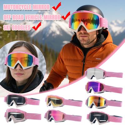 Gogle motocyklowe, Gogle na motocykl crossowy ATV do jazdy off-roadowej, Gogle narciarskie UV, przeciwmgielne, wiatroodporne Dla mężczyzn i kobiet