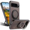 SUTENI G3 For Google Pixel 10 Pro XL Magnetic Case Rotating Ring Kickstand Jeans Texture PU TPU Phone Back Cover