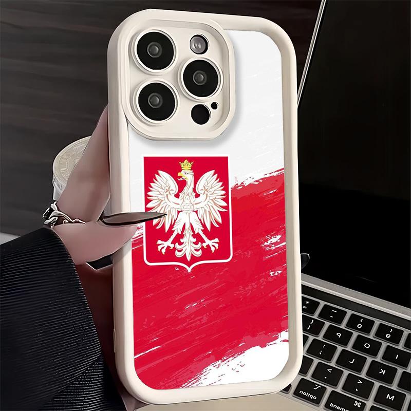Phone Case for iPhone 17 Air 16E 15 16 Pro Max Poland Flag White Red Cover 14 Plus 13 12 Mini Soft Shell Silicone Fundas