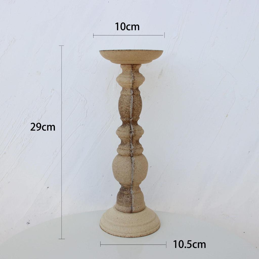 Vintage-Style Wooden Candle Holder - Rustic Decor & Photography Prop