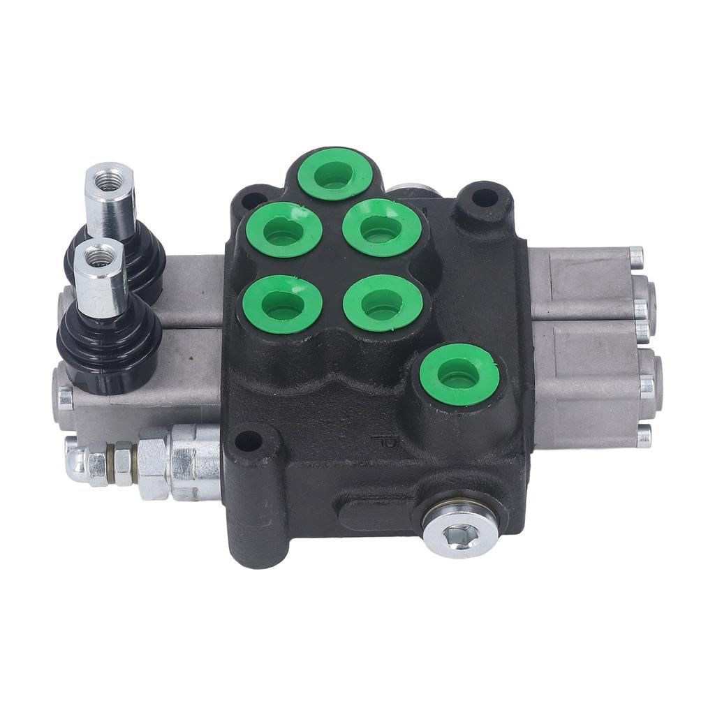 Hydraulic Flow Control Valve Kit 2 Spool Double Acting Multi Way Directional Valves Tractor Accessory