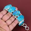 Chrysocolla Natural Gemstone Bracelet 925 Sterling Silver Bracelet Adjustable Chain Bracelet Antique Jewelry Handmade Bracelet Gifts for Him