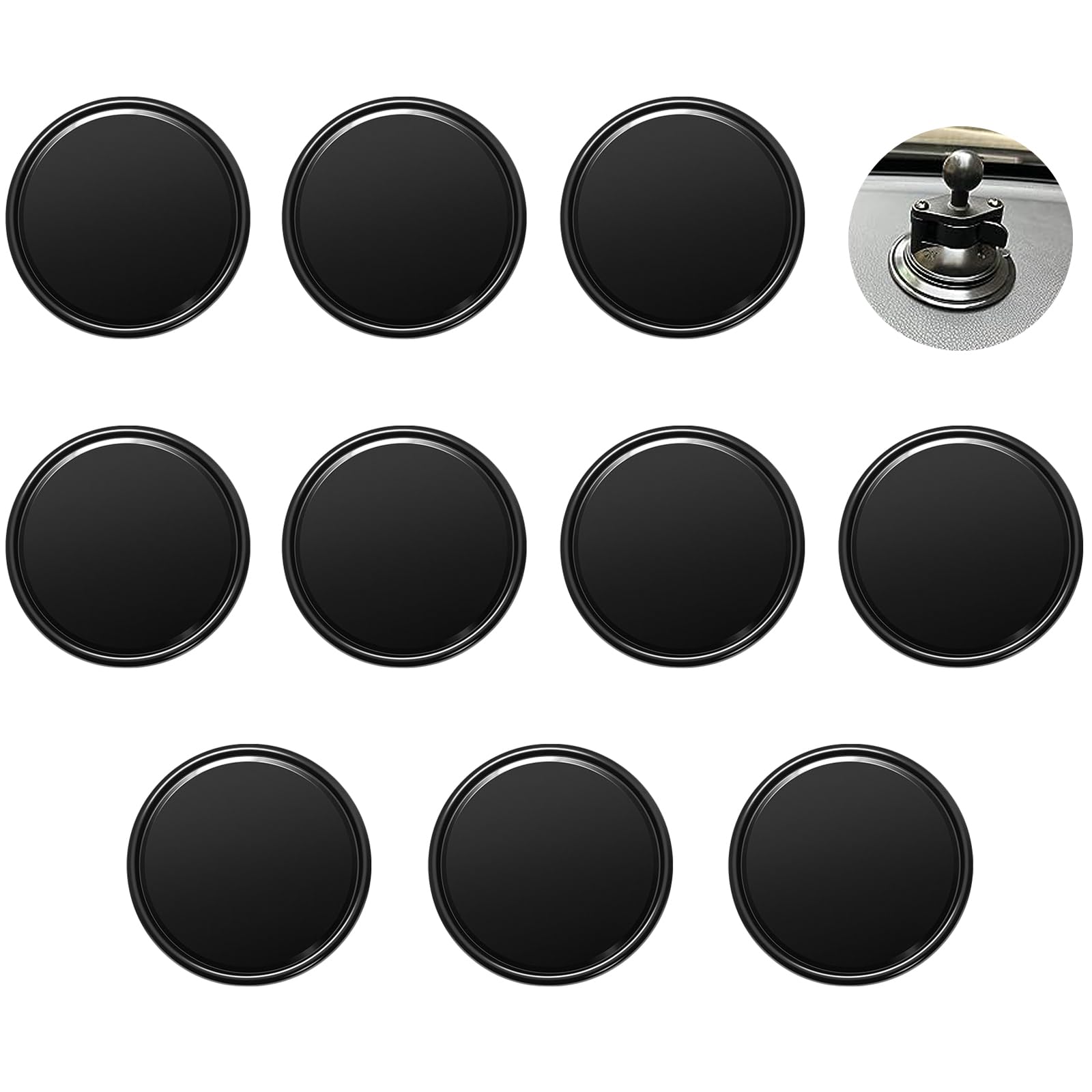 

Основания на присосках LIANHATA, Набор из 10 штук, Основание на присоске 3,1 дюйма (8 см), чёрный