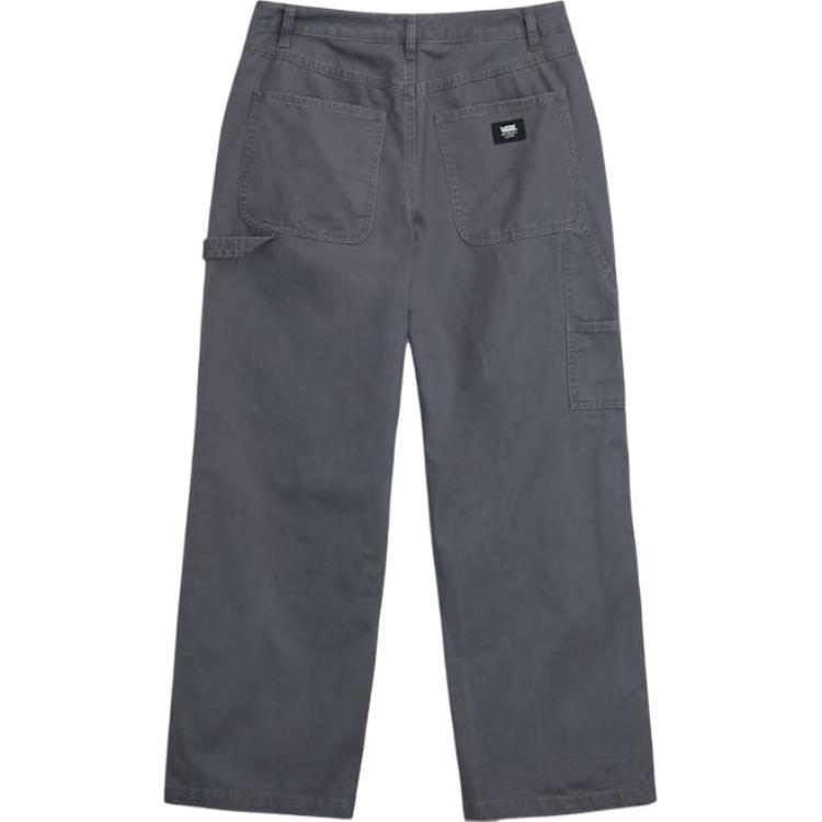 Vans Logo Zipper Straight Leg Casual Pants Unisex pants Asphalt VN000QS11O7