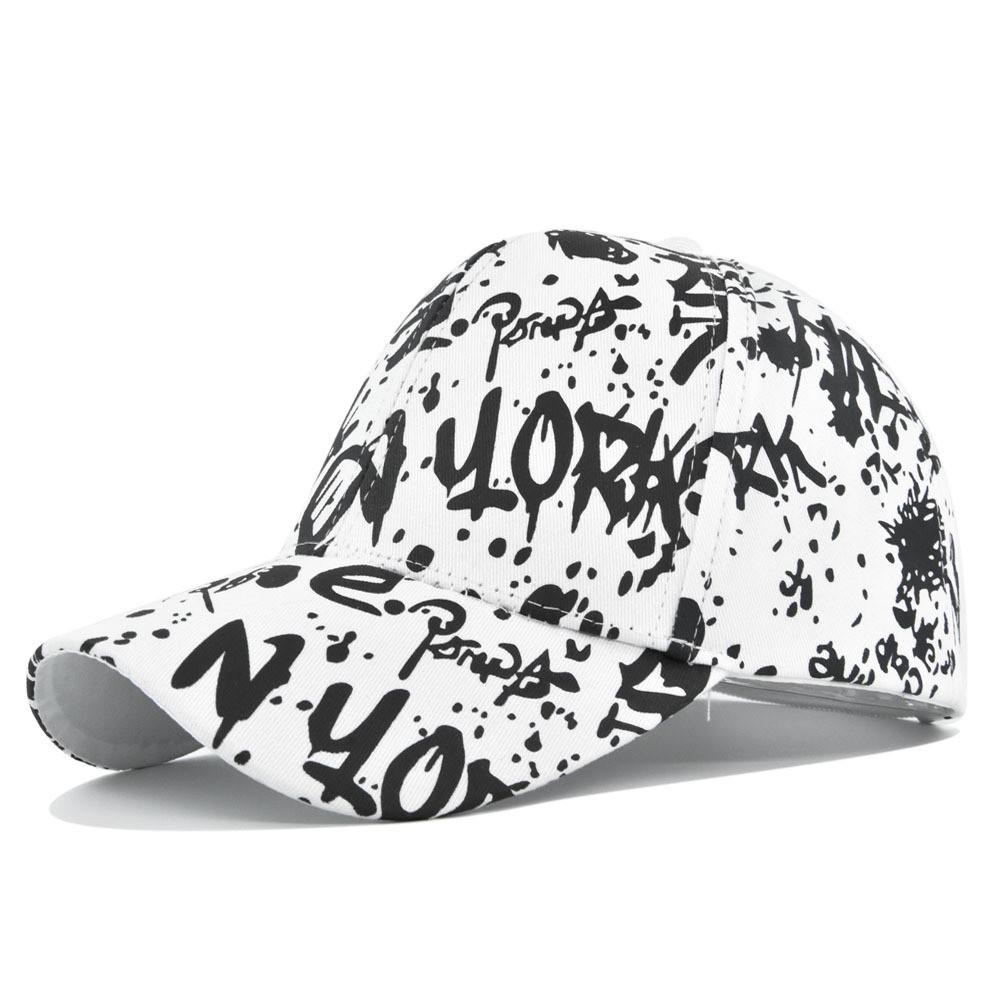 

Hat Duck Tongue Letter Graffiti Print Baseball Hat Sunshade Hat Material Cotton белый