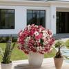 Bonsai Decorations UV Resistant Artificial Morning Glory Handmade Plastic Fake Flower Bouquets Realistic Faux Plant Indoor Room