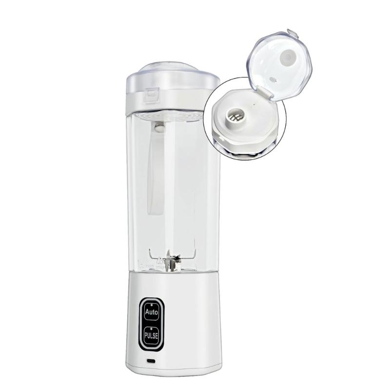Type C Charging Portable Drink Cup, 700ml Personal Juicer Mixer with Carry Loop, Auto and Pulse Use for Travel Drinks