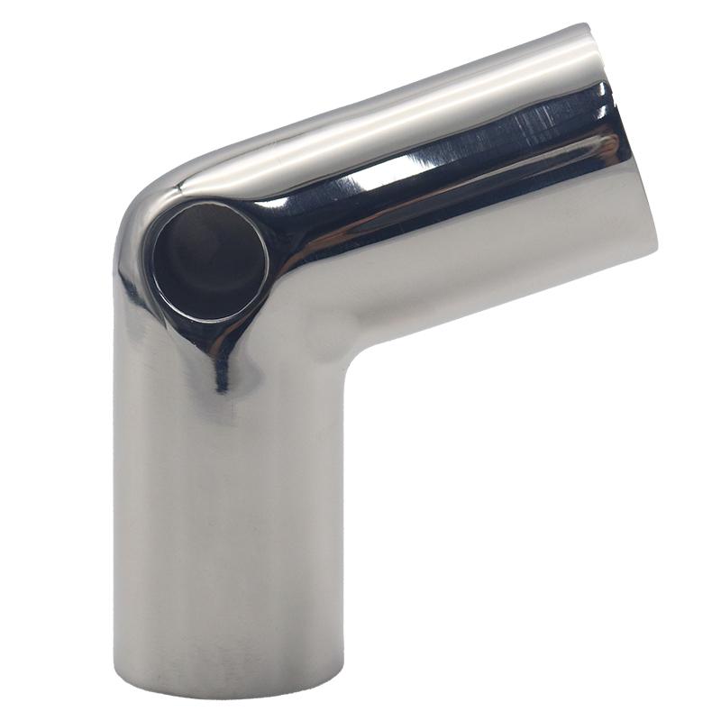 2-Way Pipe Fitting Elbow Marine 110/120/140 Degree Boat Hand Rail Fitting Elbow Pipe Connector 22/25mm with L Shape Hex Key