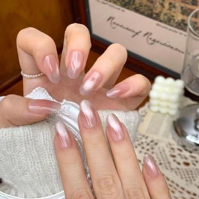 Frühling/Sommer Tauperle Katzenauge Rouge Aufkleber für Nägel - Einfache, Sanfte Nagelaufkleber
