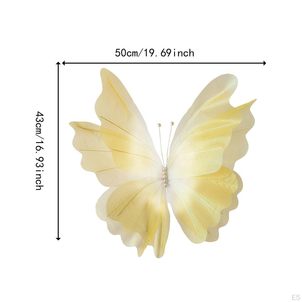 Artificial Butterflies with Base, Bridal Shower Supplies, DIY Giant Butterfly Decorations