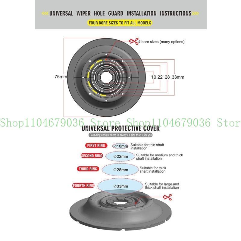 652F 2Pcs Silicone Car Wiper Hole Protective Cover Anti-wear Dustproof Windshield Wiper Arm Bottom Hole Protective for Case