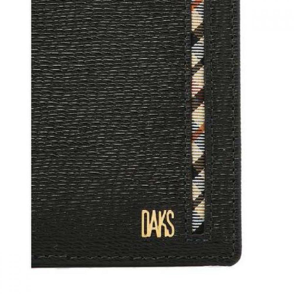 Daks Dark Brown Leather Gold Logo Wallet Dbwa2e913w3