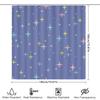 Blue Shower Curtain With Pastel Stars For Bathroom Decor Waterproof Fabric Custom Size Available
