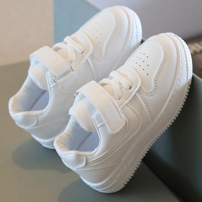 Kids White Sneakers Spring Autumn Boys Sports Shoes Girls Casual Canvas Soft Sole Lightweight Baby Shoes