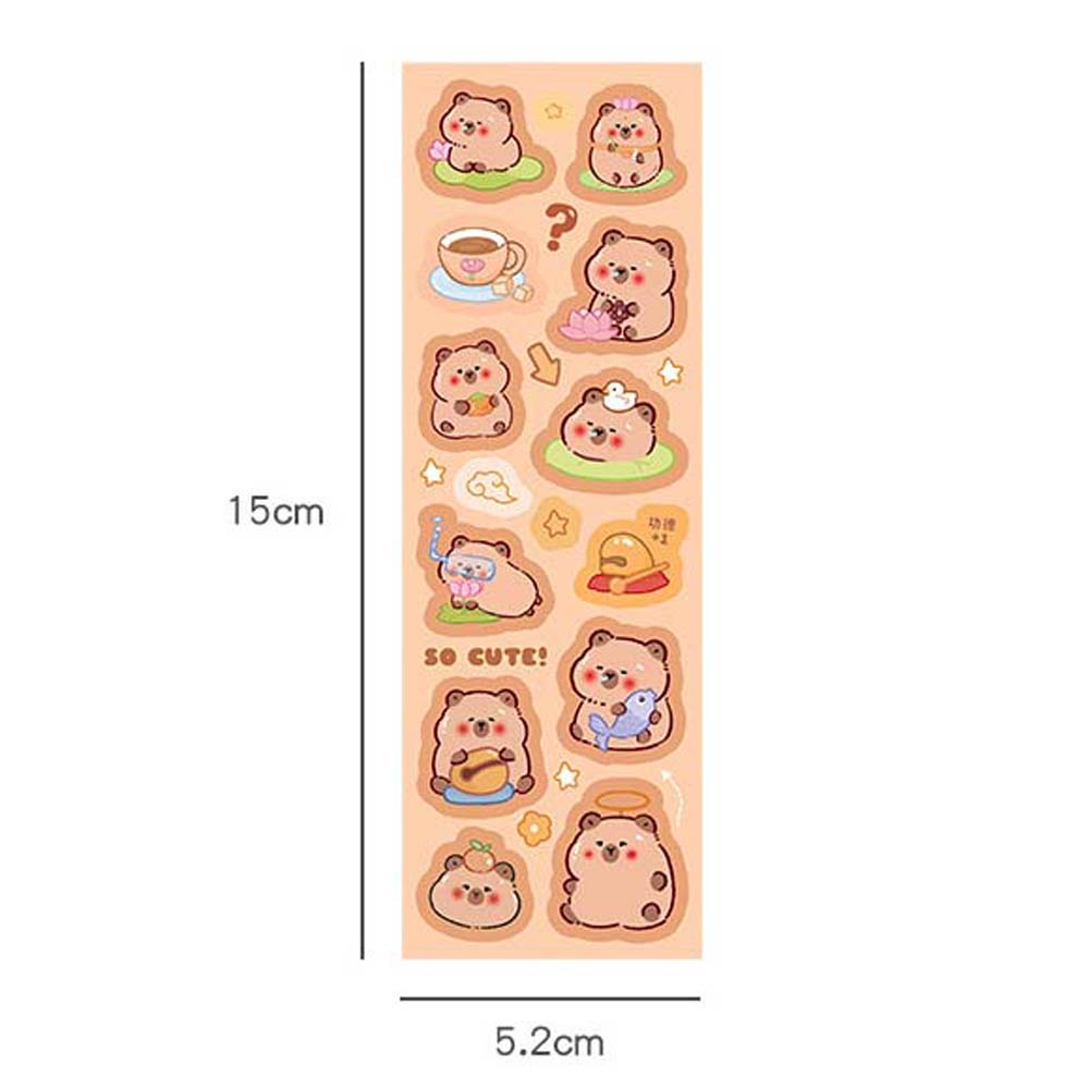 10Sheets Scrapbooking Capybara Stickers Capybara Kids Toys Sticker  Notebook
