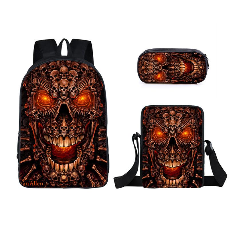Animation seven dragon ball backpack, primary and secondary school schoolbag, satchel, shoulder bag, pencil case three-piece set