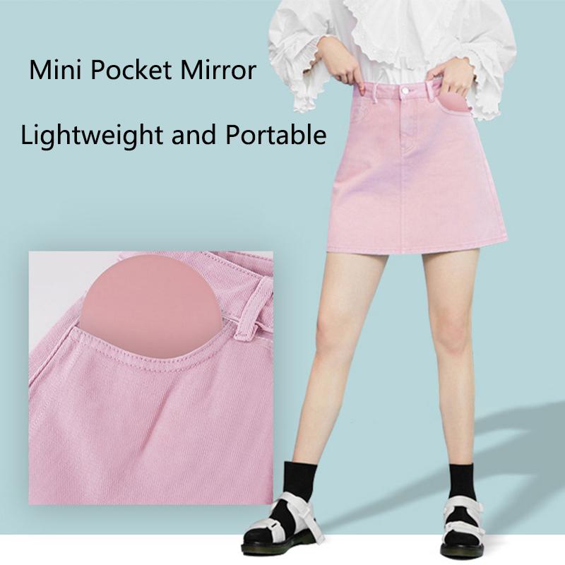 2-Face Mini Portable LED Light Makeup Mirror 2X/10X Magnifying HD Mirror Girl Travel Foldable HandHeld Pocket Mirror Four Colors