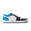 Jordan Air Jordan 1 Lightning 2.0 Abrasion Resistant Low Top Vintage Basketball Shoes Unisex White Blue Black 553558-153(Team626-2.0)