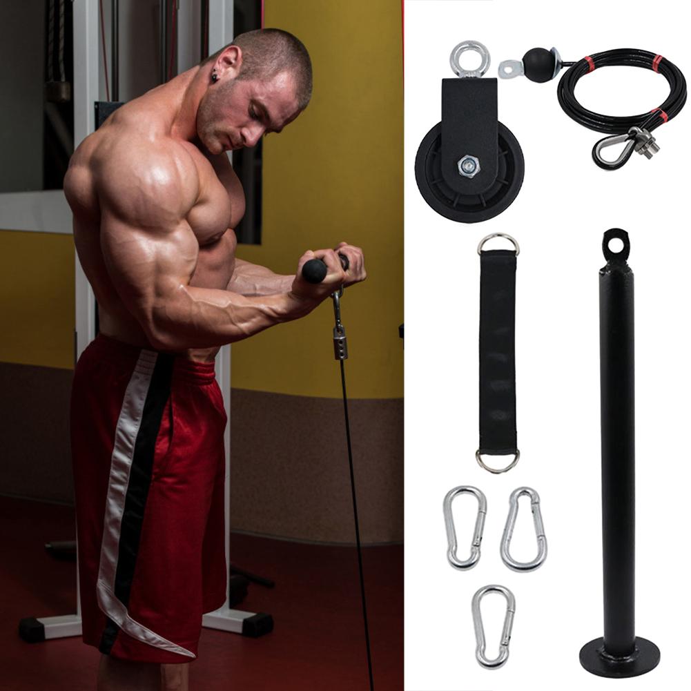 Exercise Rope Bar Chest Attachments with Pully Loading Pin Hanging Strap LAT Pull Down Attachment Fitness LAT Lift Pulley System