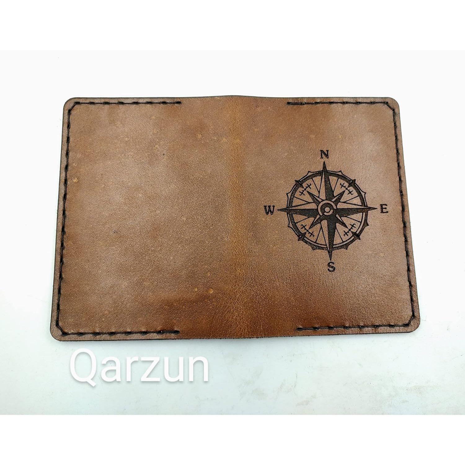 Обложка для паспорта ручной работы. Кожаный паспортный держатель. Дорожный кошелек — фото 4